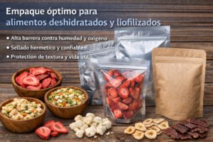 Empaque para alimentos deshidratados y liofilizados